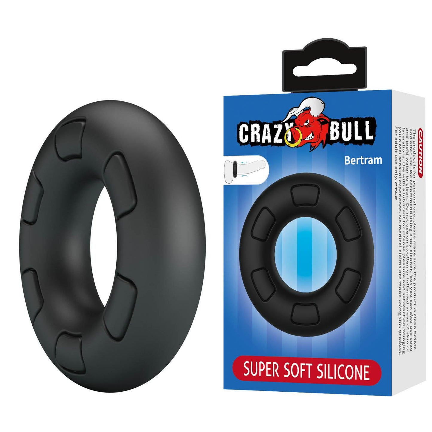 Pierścień erekcyjny super miękki silikonowy Crazy Bull Bertram