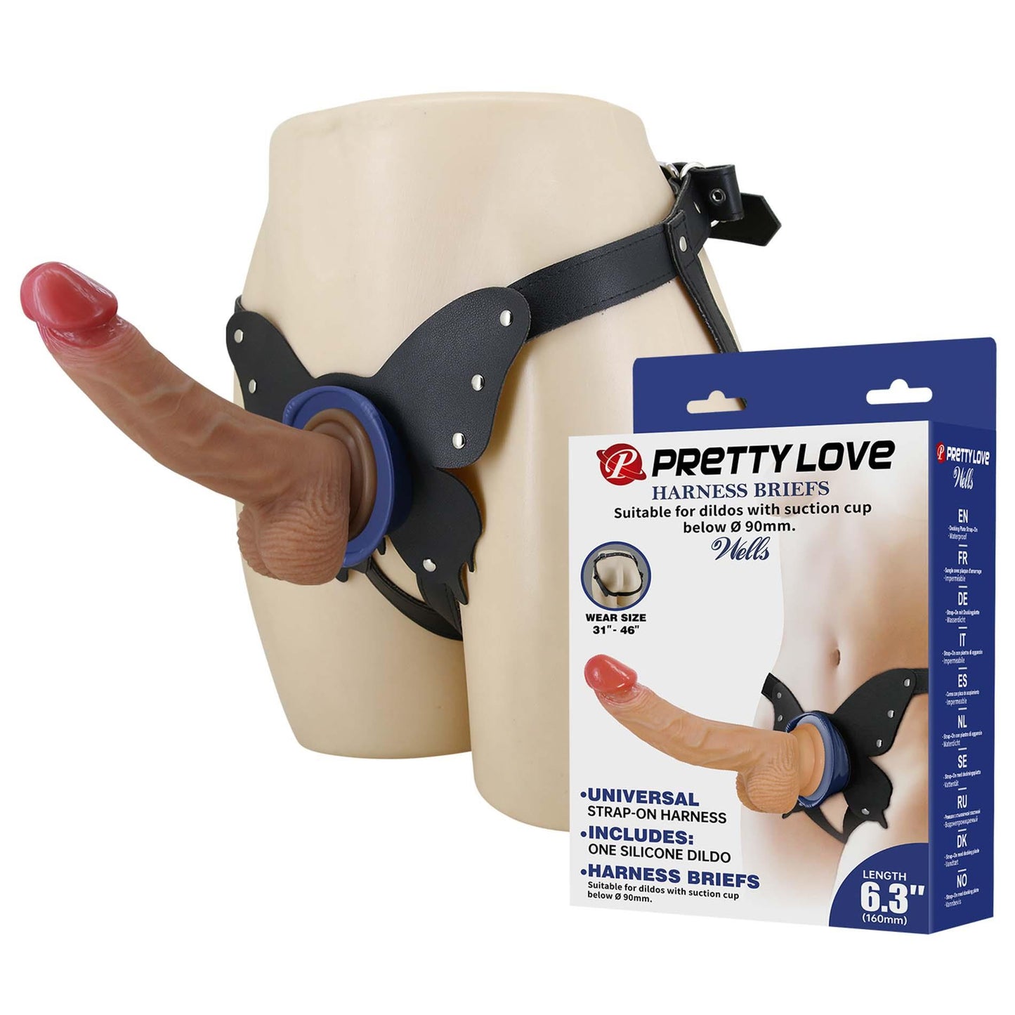 Strapon silikonowy Pretty Love Wells realistyczny 16 cm