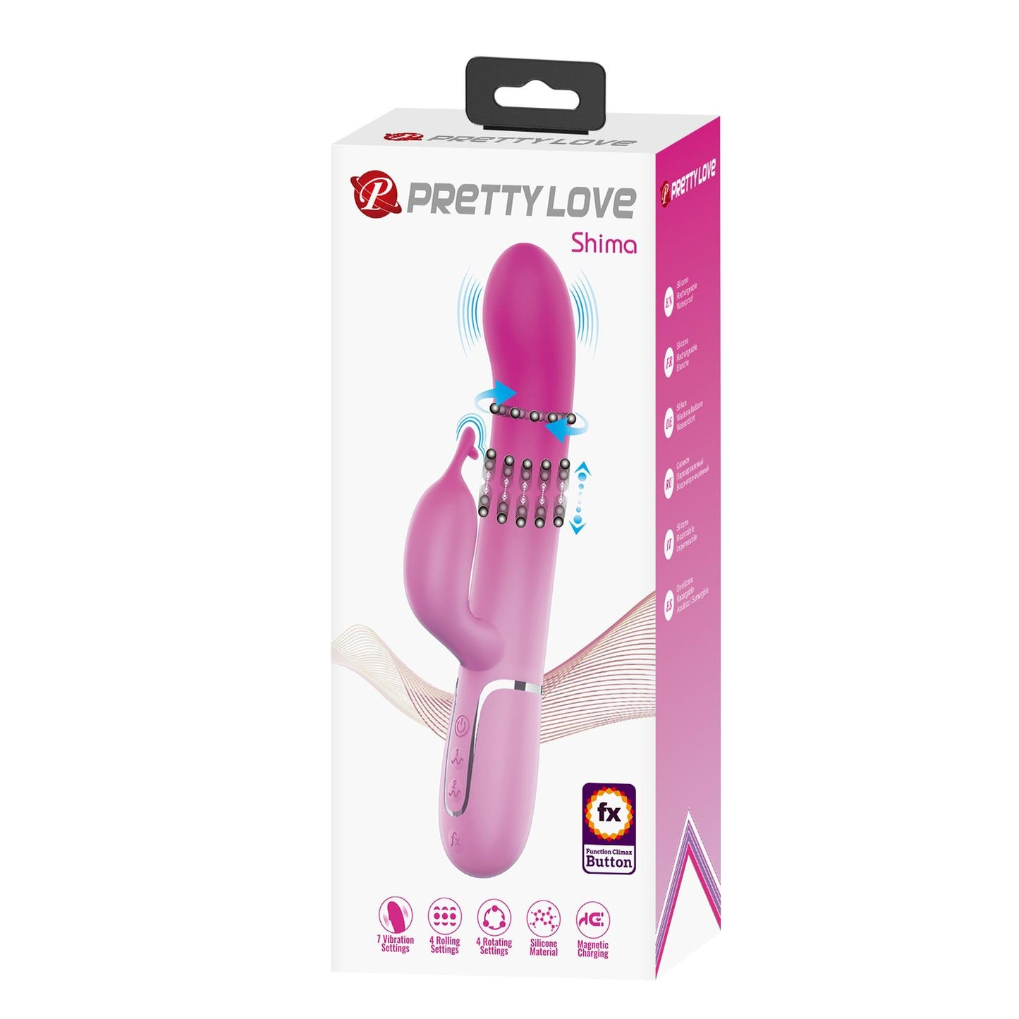 Wibrator króliczek Pretty Love Shima 7 wibracji 4 rotacje