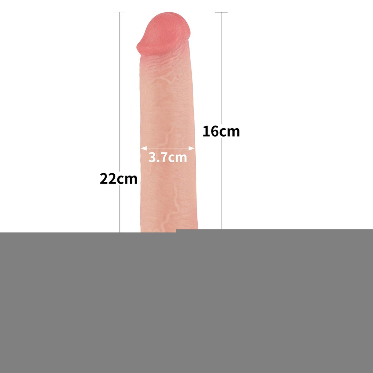 9'' Sliding Skin Dual Layer Dong Flesh
