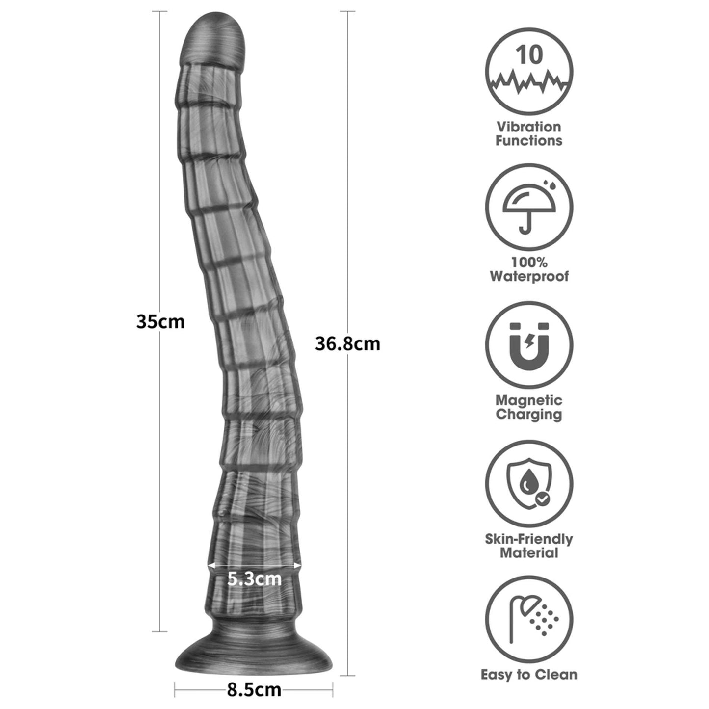 14.5" King Sized Vibrating Vibrax Slider