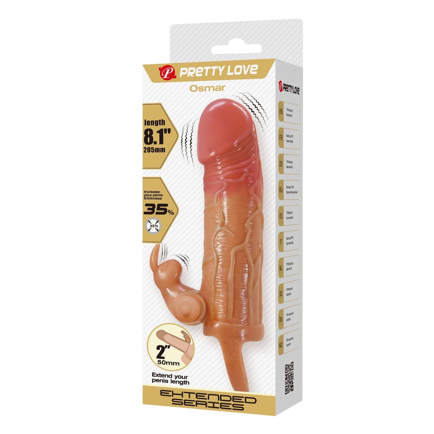 PRETTY LOVE - Osmar, 20,5 cm, 10 Wibracji, TPR