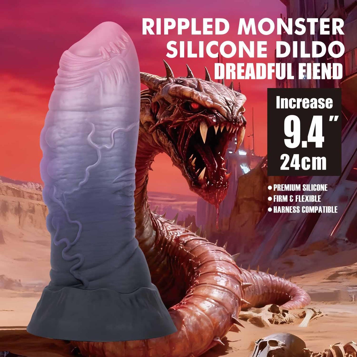 Dildo silikonowe mackowate Power Monsters 24 cm