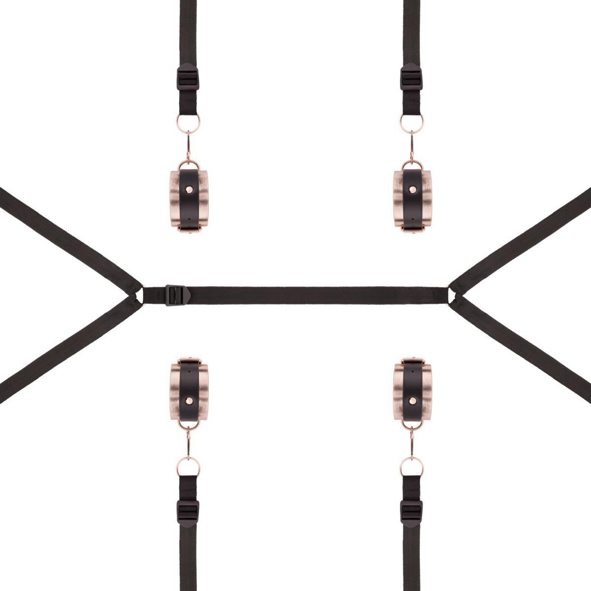 Rosy Gold - Under-Mattress Restraint Set - Black