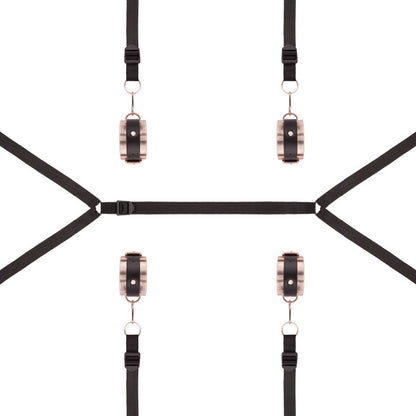 Rosy Gold - Under-Mattress Restraint Set - Black