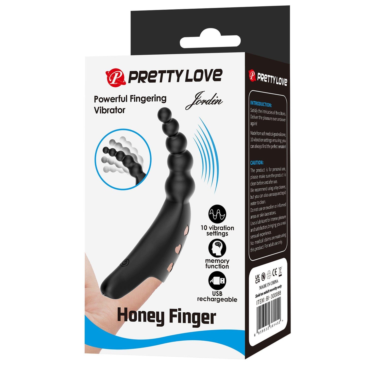 Silikonowa nakładka na palec Pretty Love Jordin 10 wibracji