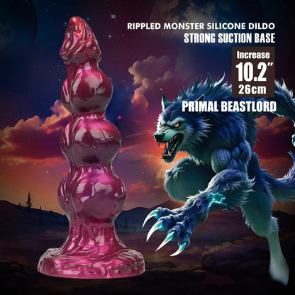 Power Monsters Primal Beastlord – 26 cm Rippled Monster Silicone Dildo