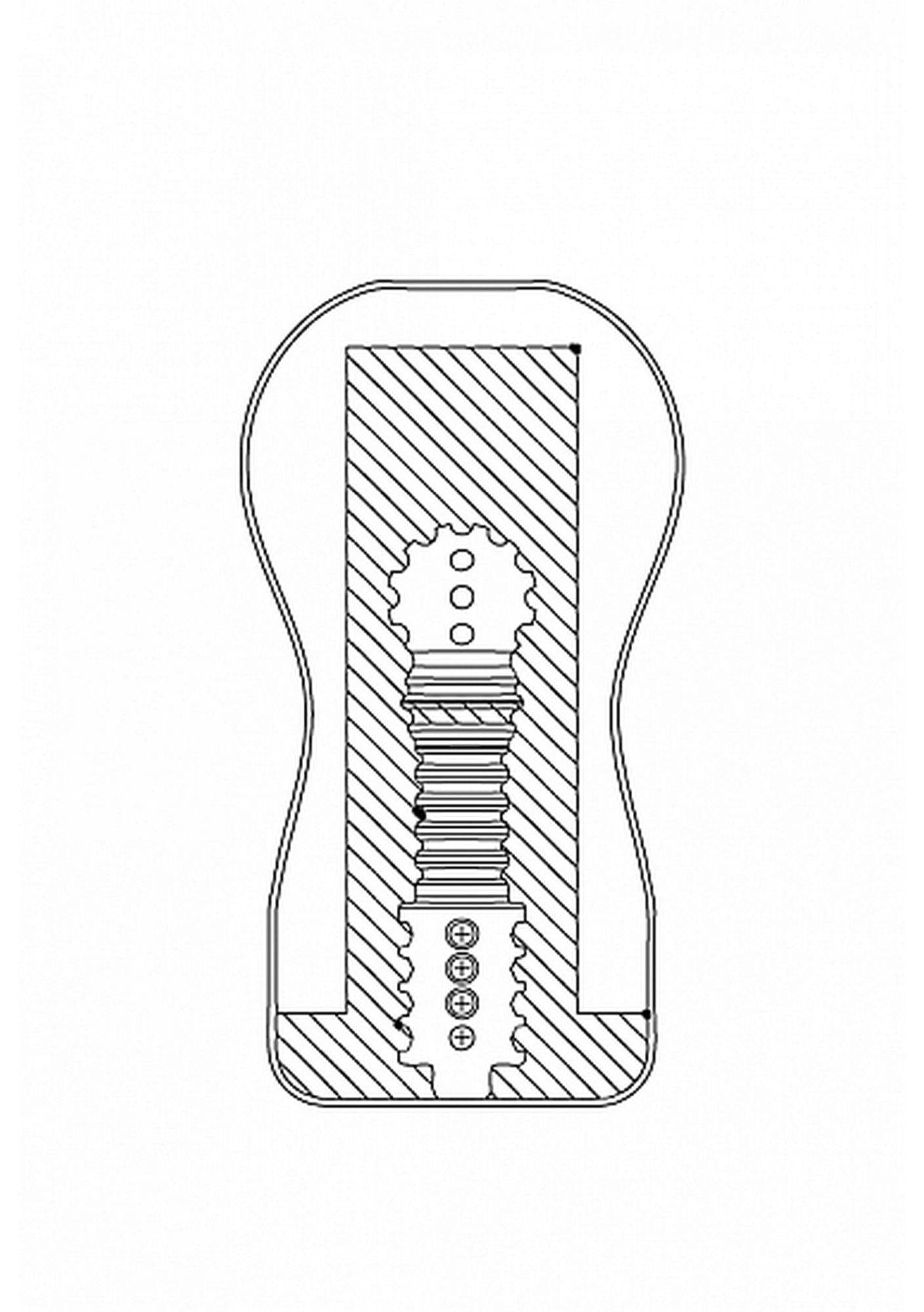 Masturbator usta Dark Easy Rider ShotsToys 15,7 cm