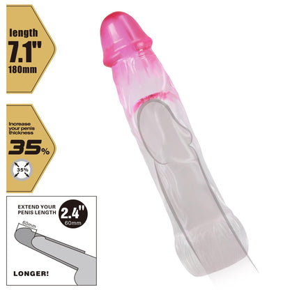 Przedłużacz penisa Pretty Love Neron 18 cm wodoodporny