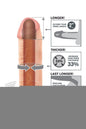 Wibracyjna przedłużka Real Feel 5 cm Pipedream jasna