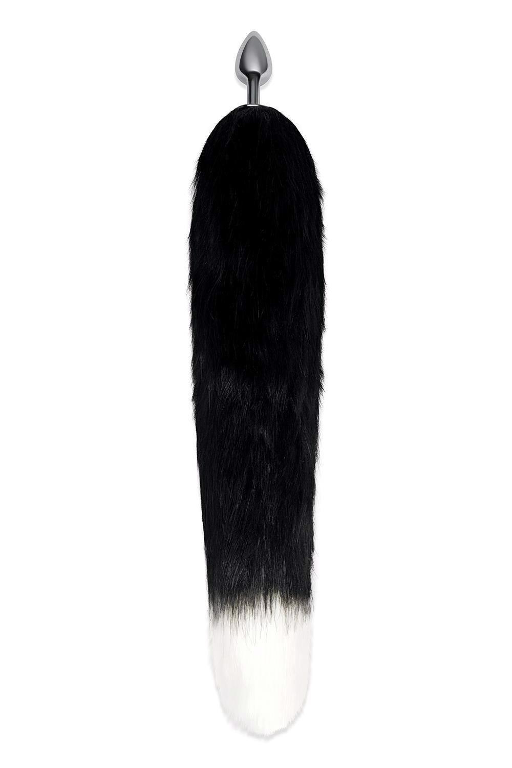WHIPSMART 3 INCH METAL PLUG WITH 14" BLACK INDIGO FOX TAIL