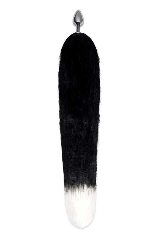WHIPSMART 3 INCH METAL PLUG WITH 14" BLACK INDIGO FOX TAIL