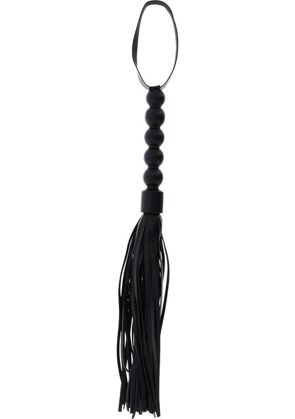 Flogger z koralikami Hidden Desire czarny 57 cm
