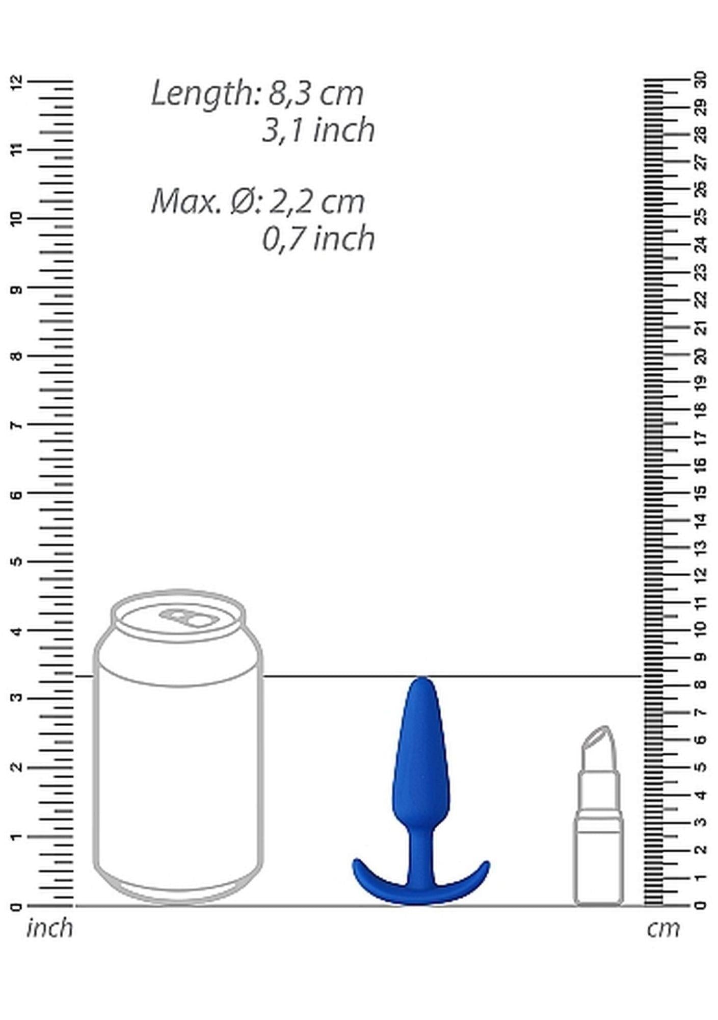 Korek analny silikonowy ShotsToys niebieski