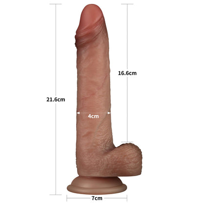 8.5'' Sliding Skin Pro Dual Layer Silicone Dong