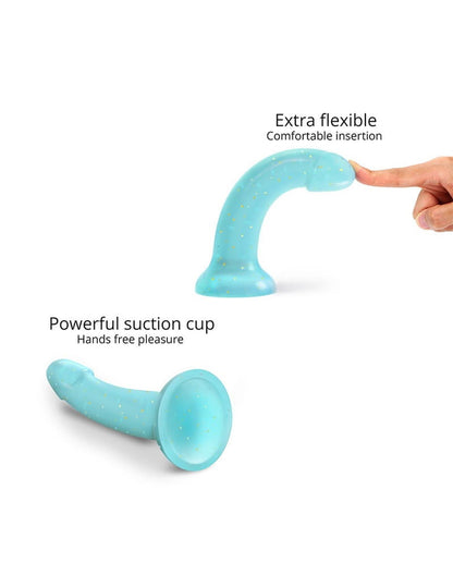 Dildo realistyczne silikonowe Nightfall Love to Love niebieskie 14 cm