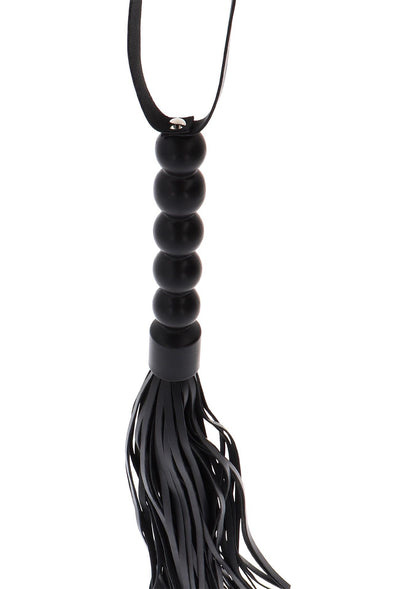 Flogger z koralikami Hidden Desire czarny 57 cm