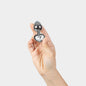 CLEAR CRYSTAL HEART METAL BUTT PLUG S