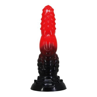 Dildo silikonowe pofalowane Power Monsters Fire Dragon 24.5 cm