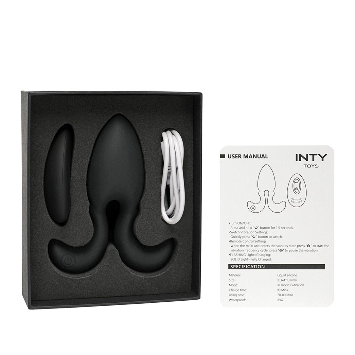 Wibrator analny INTY Toys Blade silikonowy USB z pilotem