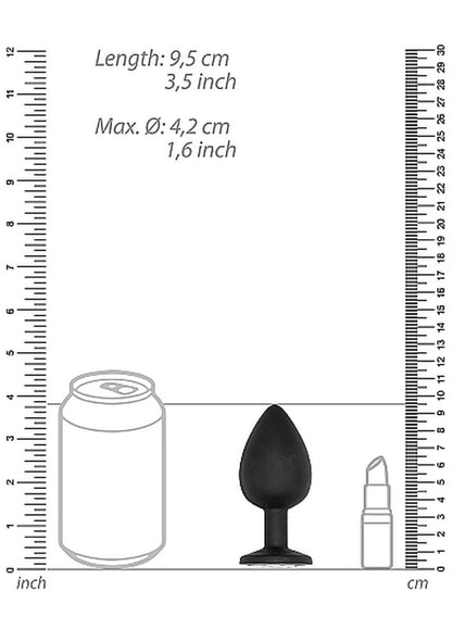 Korek analny Sono z ruchomą kulką silikonowy 9,5 cm czarny