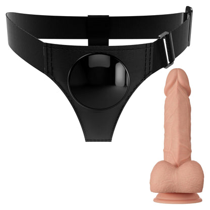 Uprząż strap-on majtkowa Pretty Love Jerry z dildo cielistym 19 cm