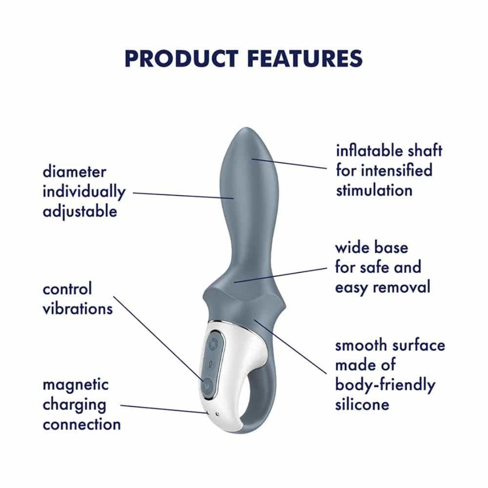 Wibrator analny pompowany Satisfyer Air Pump Booty 1 USB