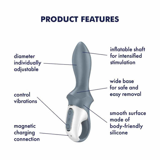 Wibrator analny pompowany Satisfyer Air Pump Booty 1 USB