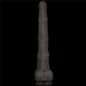 16'' Dual Layered Bendable Silicone Cock XXL(Black)