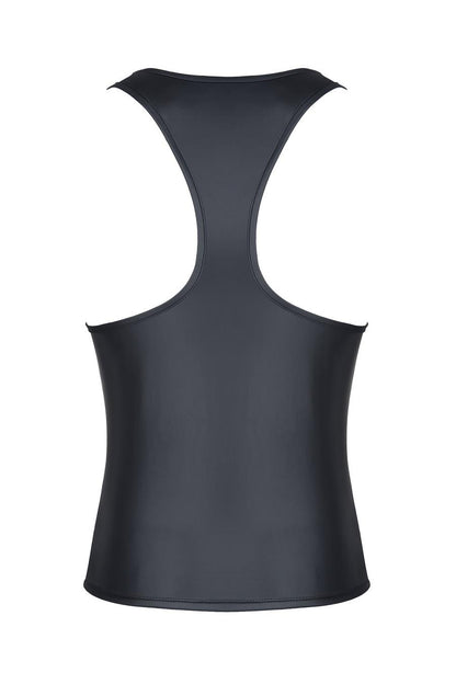 męski t-shirt z wetlooka bez rękawów, z elastyczną taśmą z przodu XXL