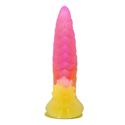 Dildo silikonowe żłobione Power Monsters Flamebeast 22,5 cm