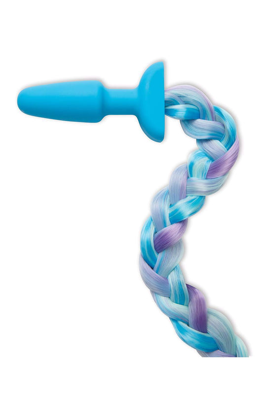WHIPSMART 4.9 INCH SILICONE PLUG WITH PLAY TAILS UNICORN TAIL