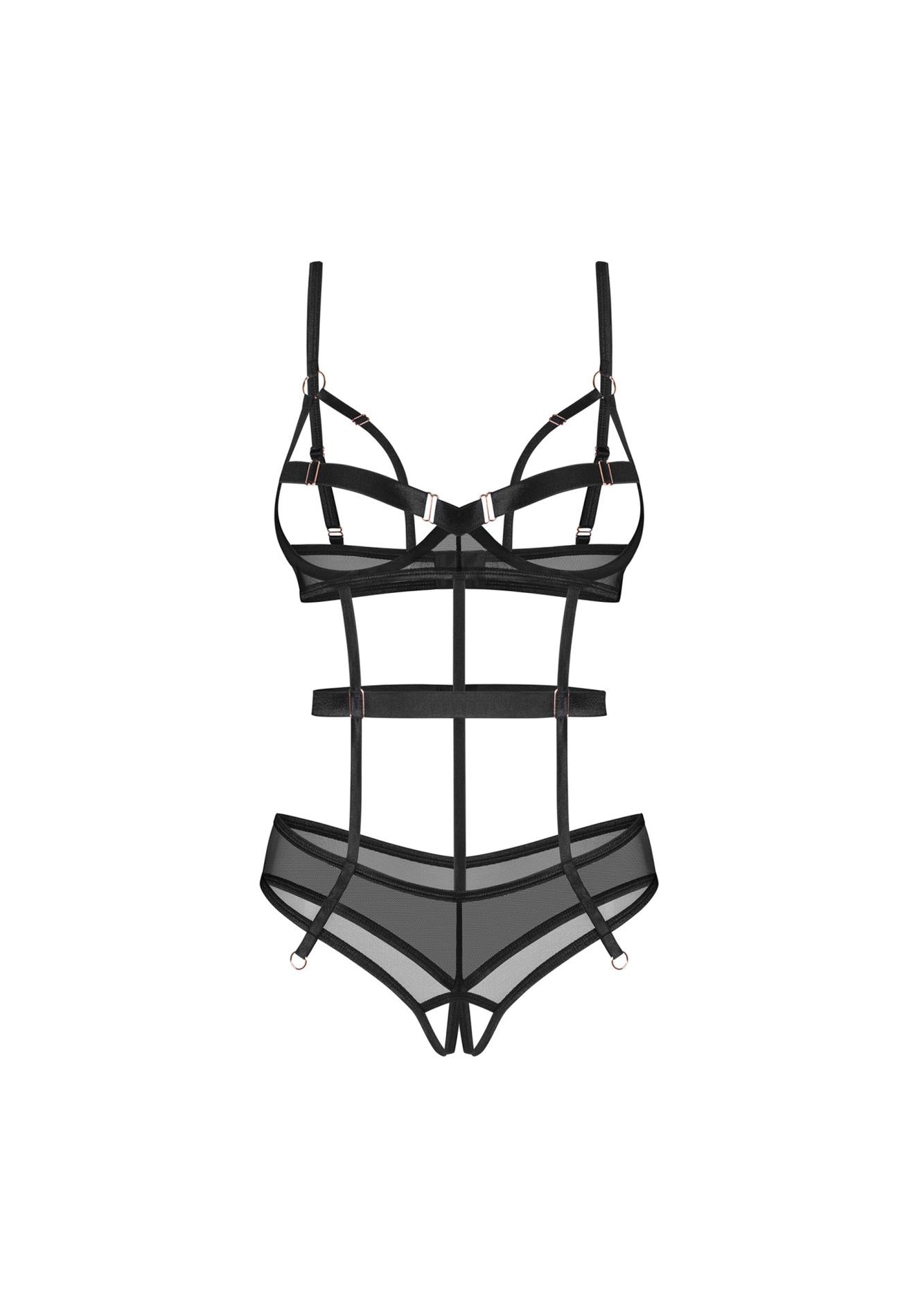 Body otwarte Euridia Obsessive czarne XS/S