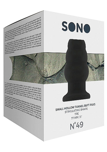 Korek analny Sono No.49 mały tunelowy czarny 7.7 cm