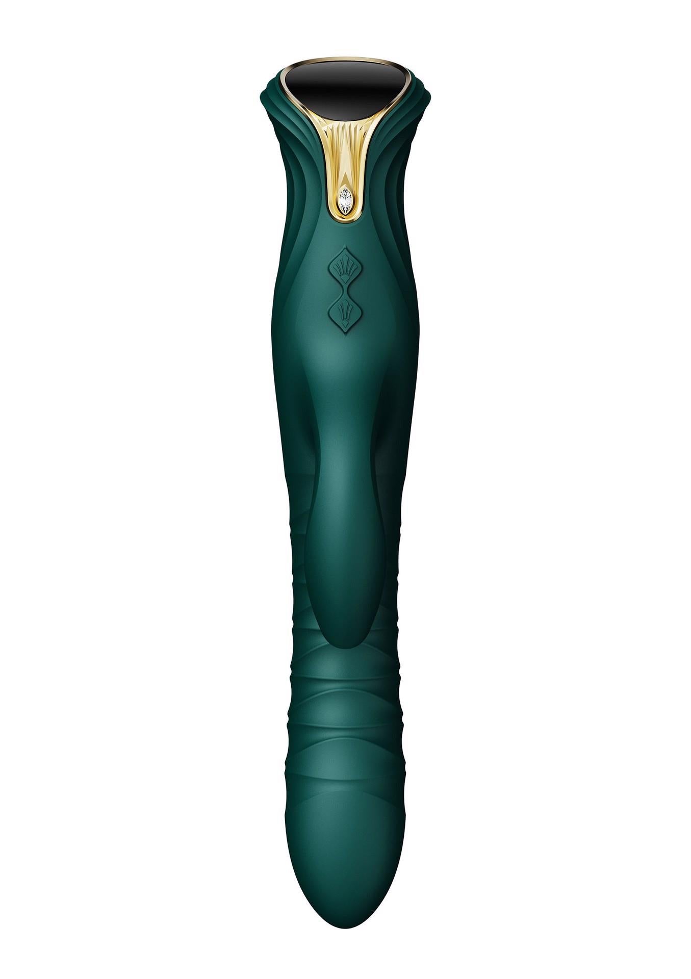 Wibrator króliczek Mose thrusting z podgrzewaniem zielony 25.8 cm