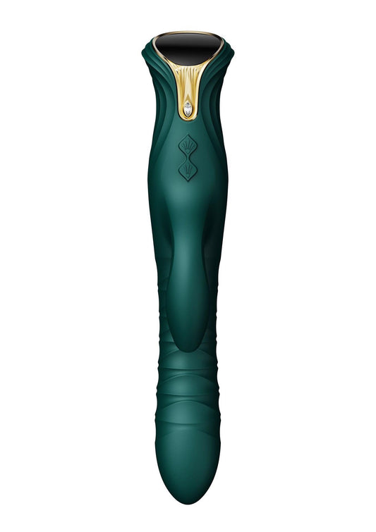 Wibrator króliczek Mose thrusting z podgrzewaniem zielony 25.8 cm