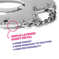 CRUSHIOUS SPANGLE METAL HANDCUFFS WITH PLUSH IN PINK