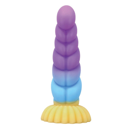 Dildo silikonowe Power Monsters Unicorn faliste 22 cm z przyssawką
