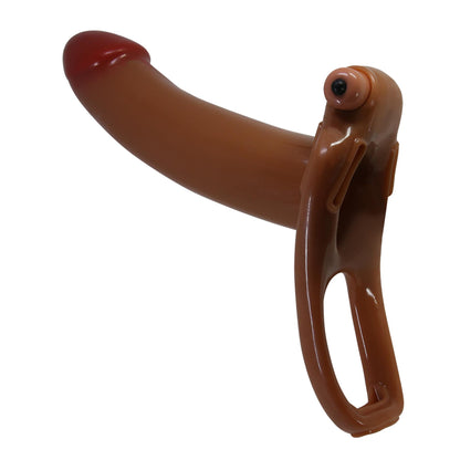 Uprząż z realistycznym pustym wibrującym dildem Pretty Love Bradden 17 cm