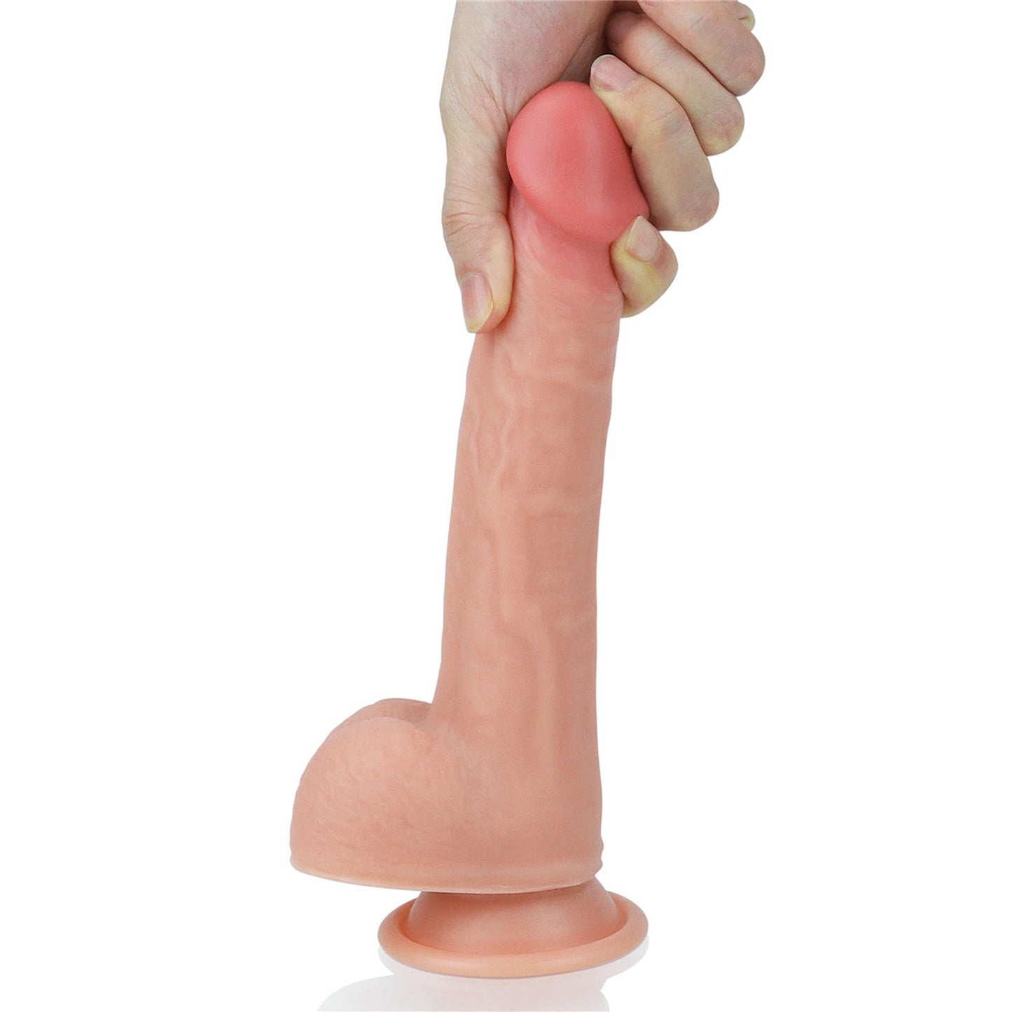 8'' Dual layered Platinum Silicone Cock
