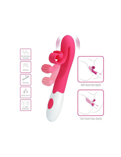 Stymulator łechtaczki silikonowy Pretty Love Romance różowy 30 wibracji