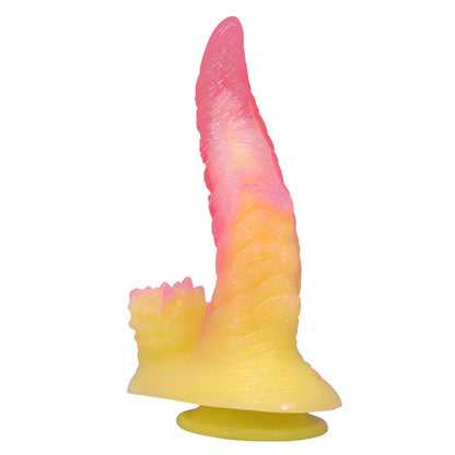 Dildo silikonowe żłobione Power Monsters Flamebeast 22,5 cm