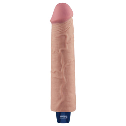 9.5" REAL SOFTEE Rechargeable TPE Vibrating Dildo(Flesh)