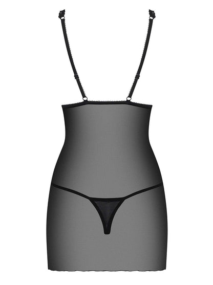 Bielizna-Lucita koszulka i stringi czarna  S/M