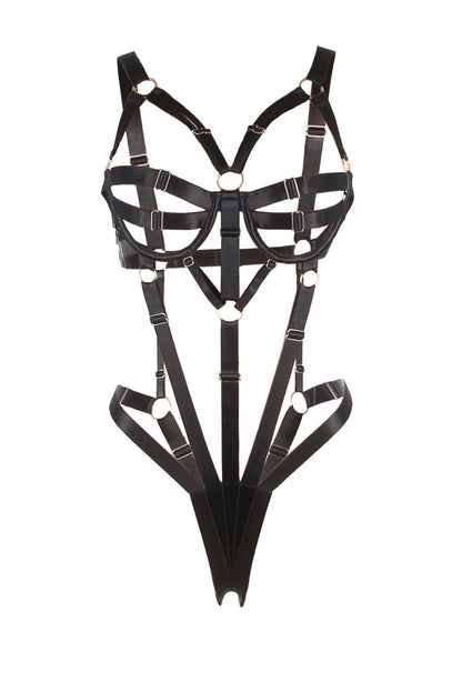 Regulowany body harness Paris Hollywood czarny