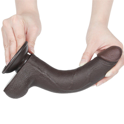 8.5'' Sliding Skin Dual Layer Dong Black