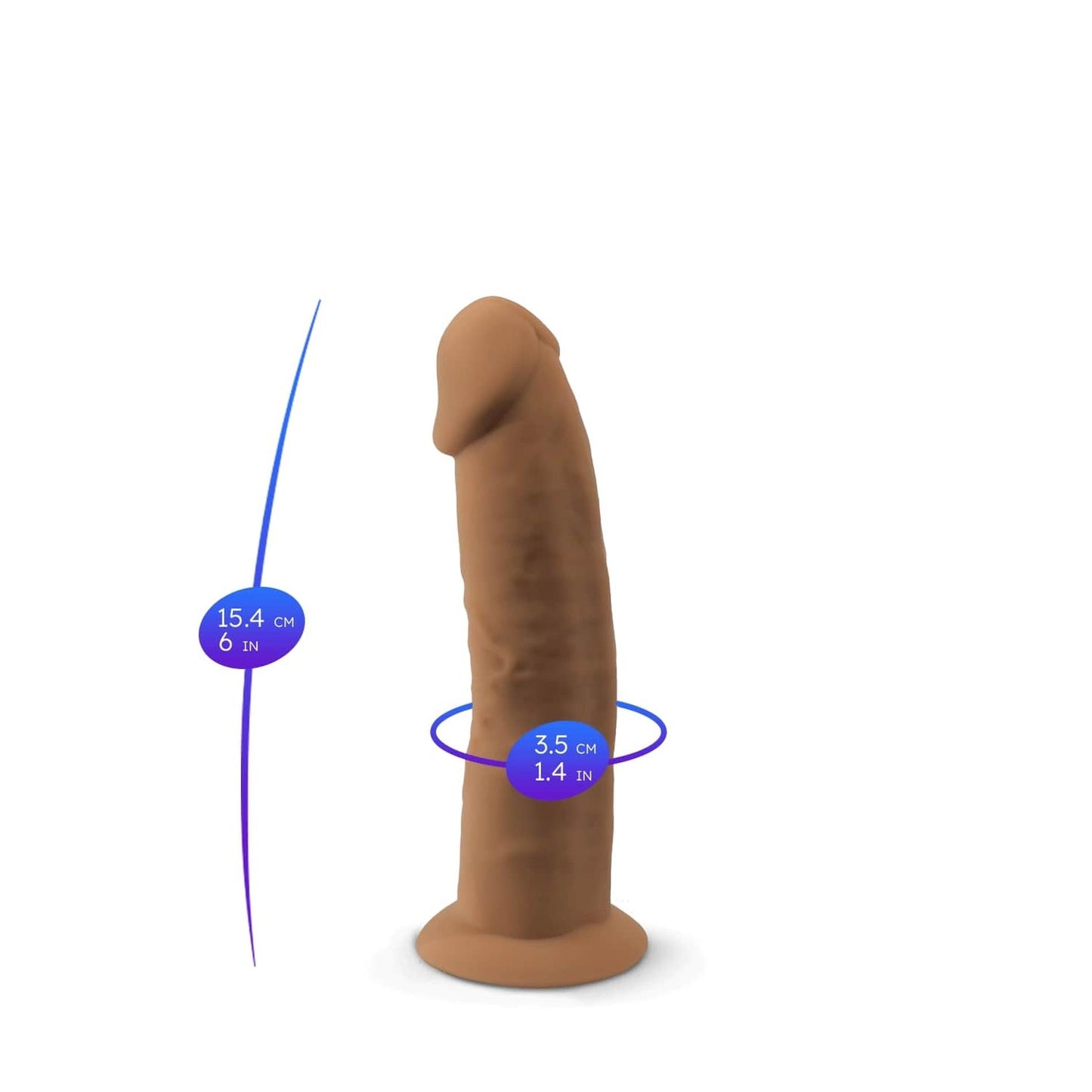 Dildo realistyczne silikonowe Silexd 15 cm termoaktywne bladzi
