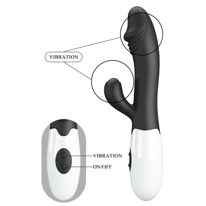 Wibrator króliczek Pretty Love Snappy czarny 30 funkcji