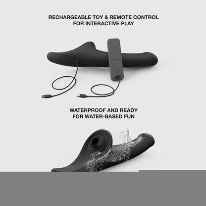 Dildo wibrujące Multi Orgasm Strap on me M czarny