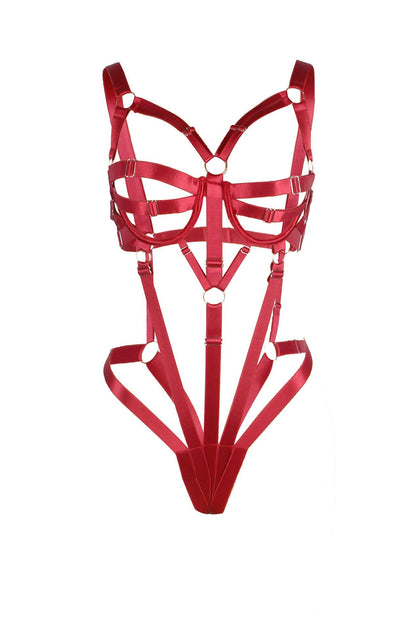 Regulowany body harness Paris Hollywood czerwony